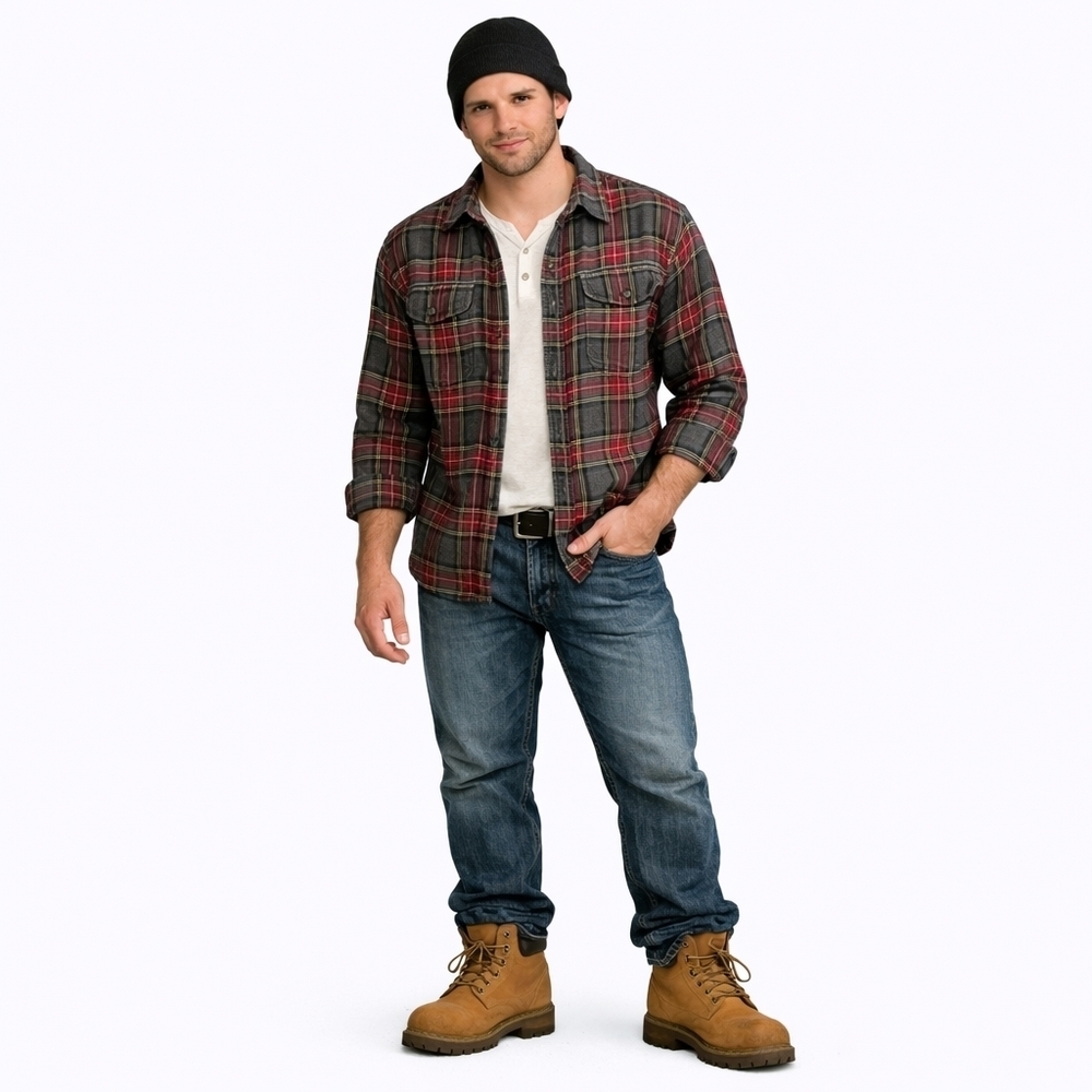Woolrich Pure Cotton Plaid Shirt - Men's XL